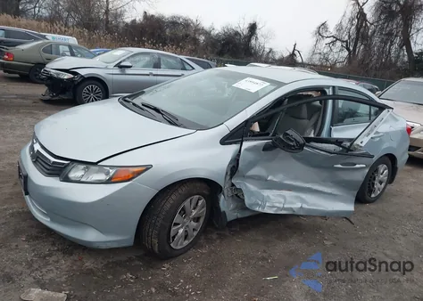 2012 Honda Civic Lx z USA, uszkodzony, nr VIN 19XFB2F5XCE311322